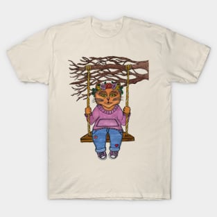 Swinging Cat T-Shirt